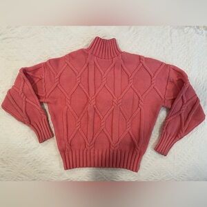 J. Crew Collection — Cable-knit Sweater (Pink) — Medium